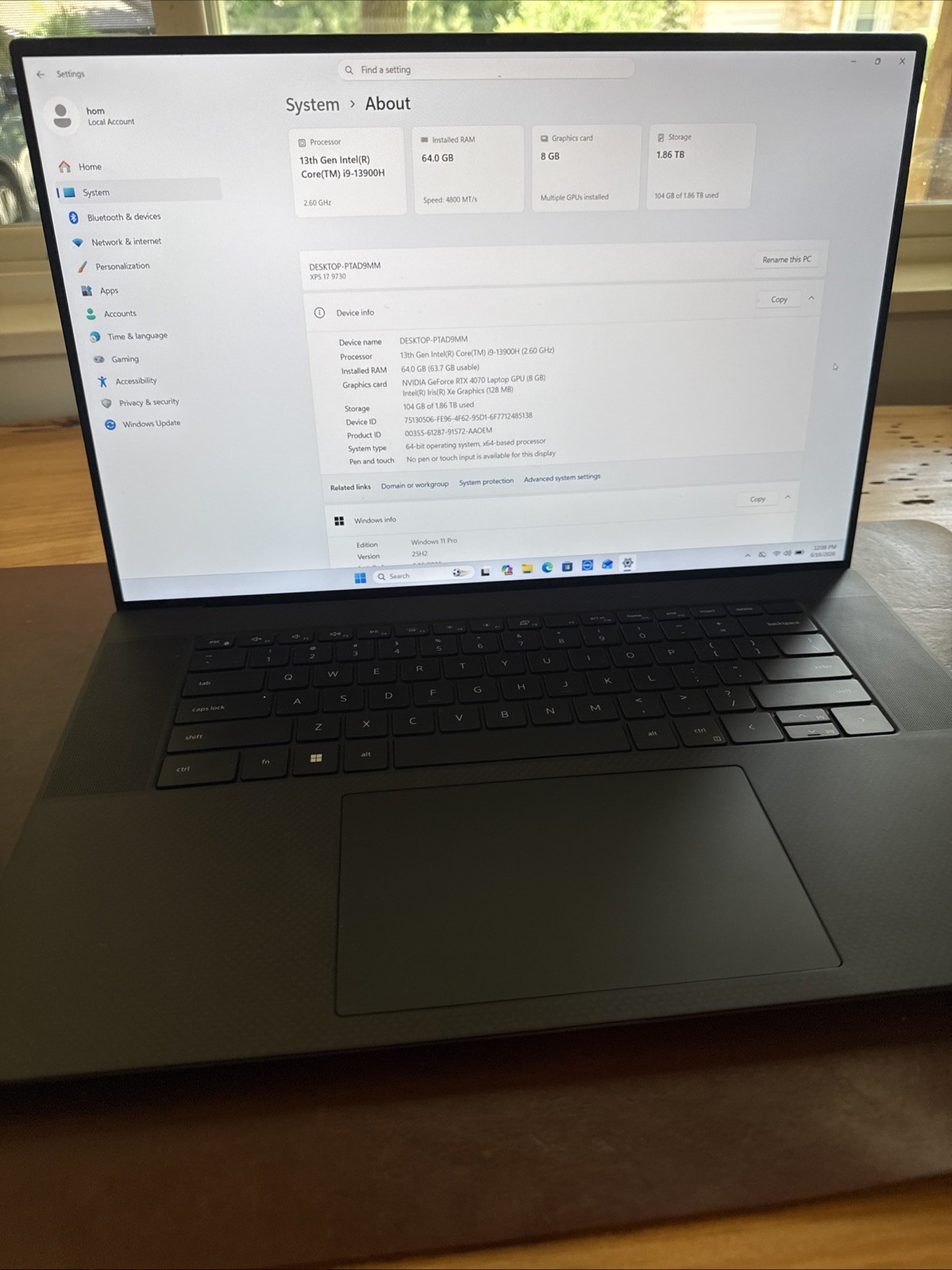 Dell XPS 17 9730 – FHD+ Intel i9-13900H – 64GB RAM 2TB SSD – Nvidia RTX 4070