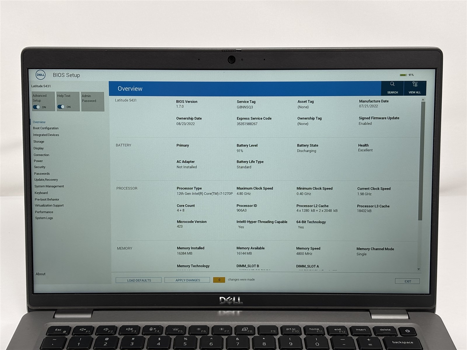 Dell Latitude 5431 14” i7-1270P 16GB 256GB SSD Backlit KB
