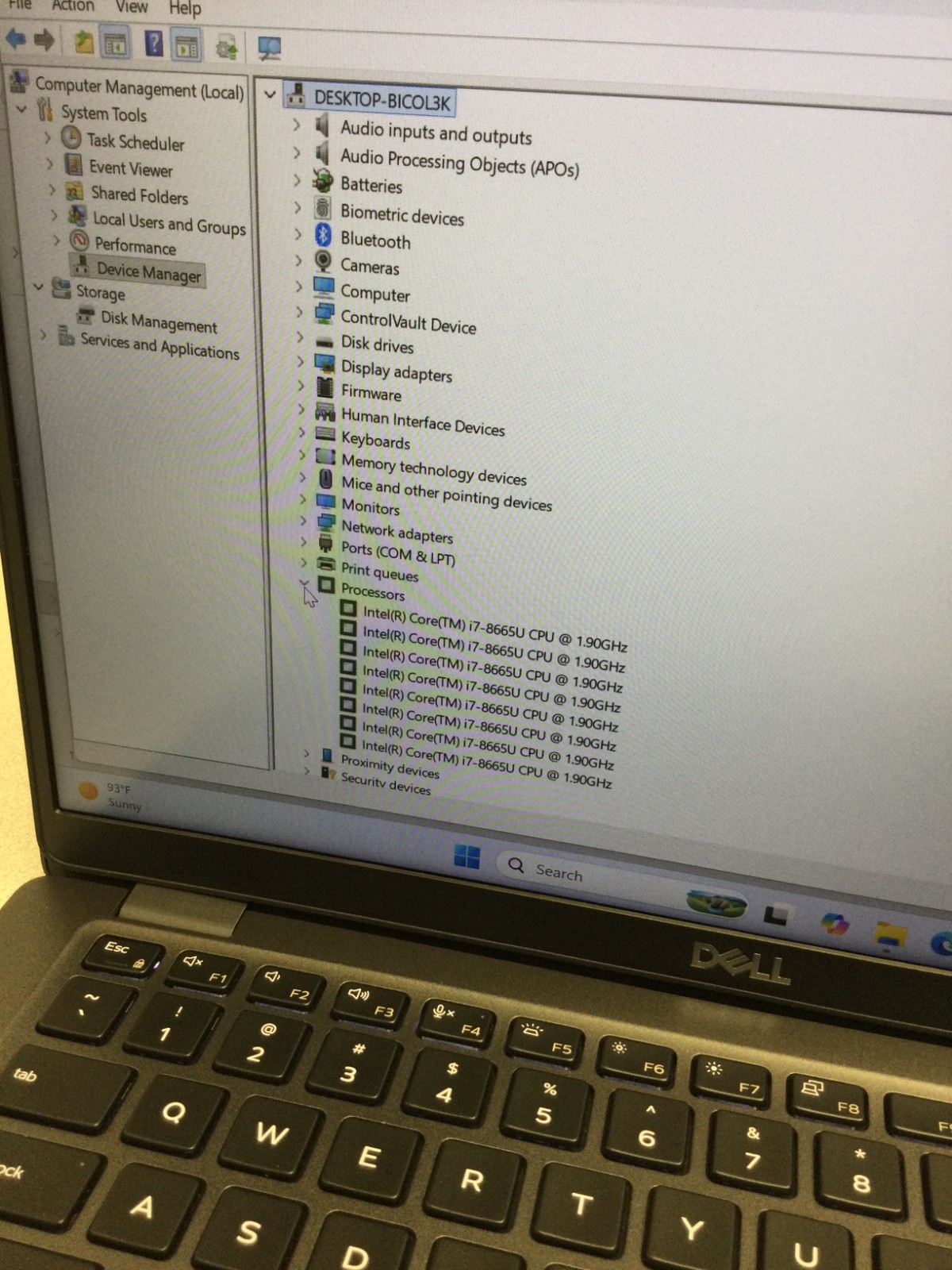 Dell Latitude 5400 14″ Core i7-8665U 1.90GHz 8GB RAM 125GB SSD win 11 pro