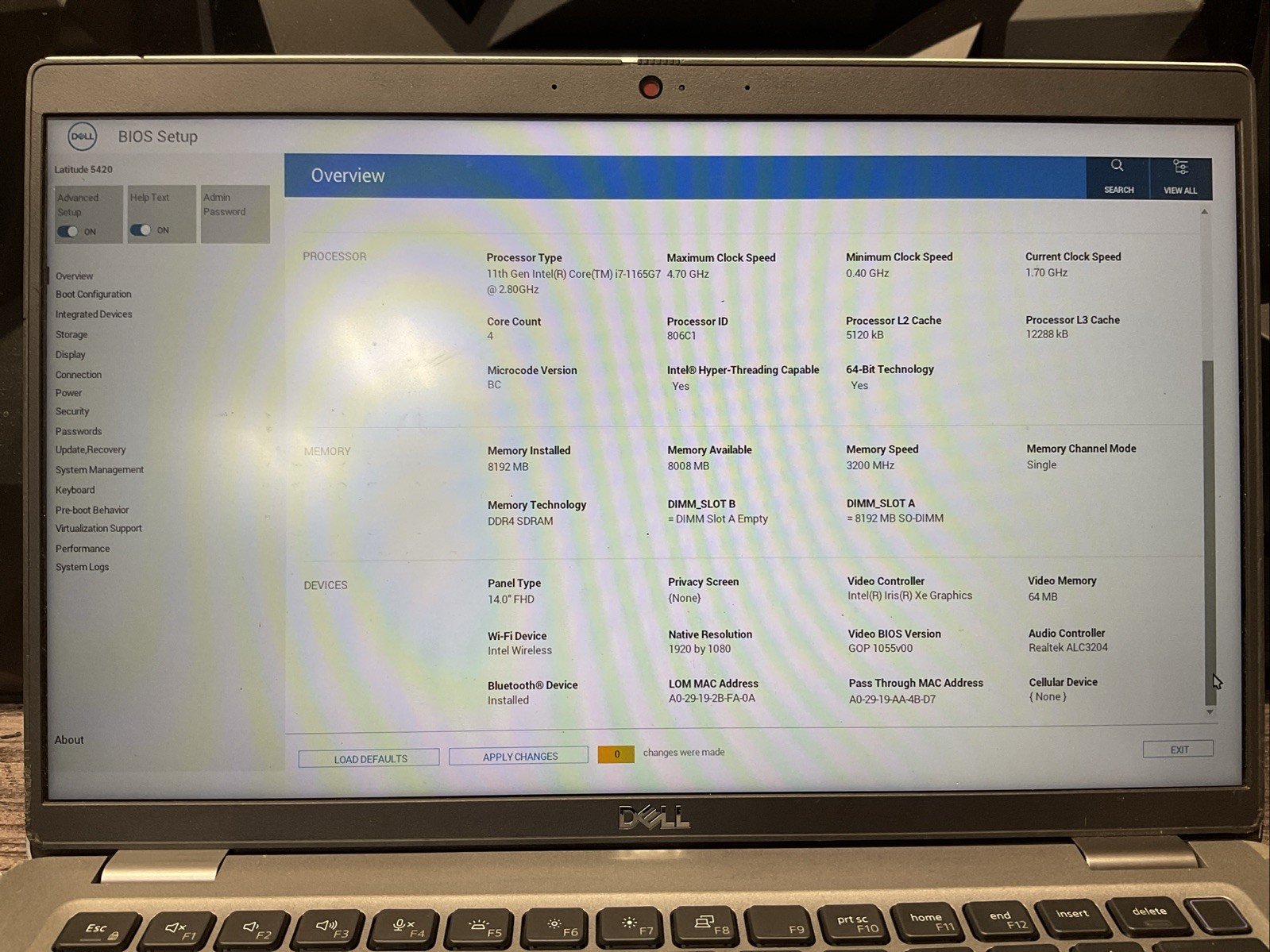 Dell Latitude 5420 / Intel Core i7 11th Gen / BIOS Unlocked / Parts Repair / J3