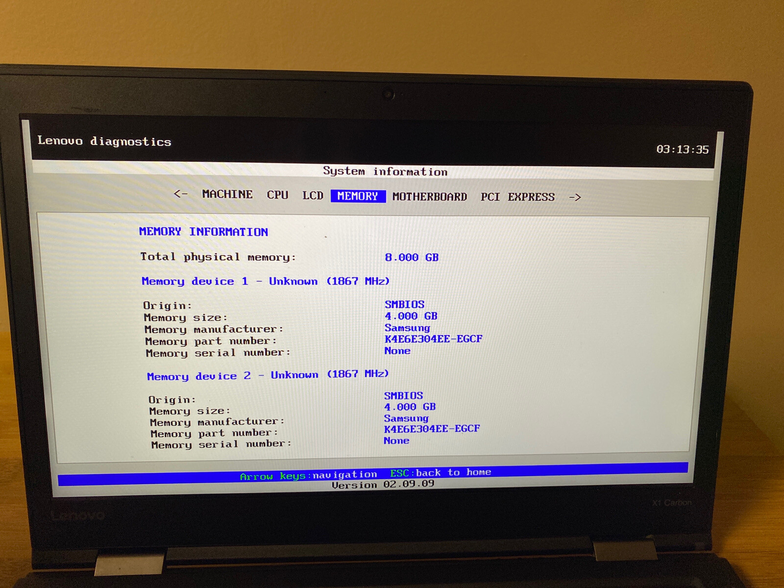 Lenovo ThinkPad X1 Carbon Intel Core i7-6500U 2.50GHZ 8GB RAM NO HD NO OS