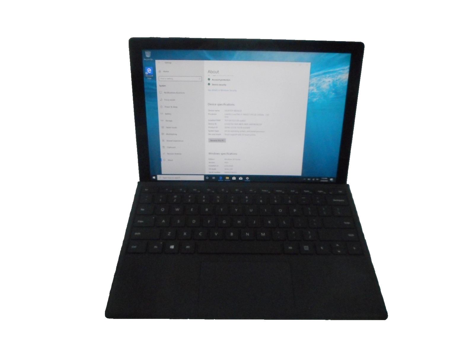 Microsoft Surface Pro 7 i7 10th GEN 1065G7 1.3GHz 1.5 GHz, 16 GB 512 SSD {1866}