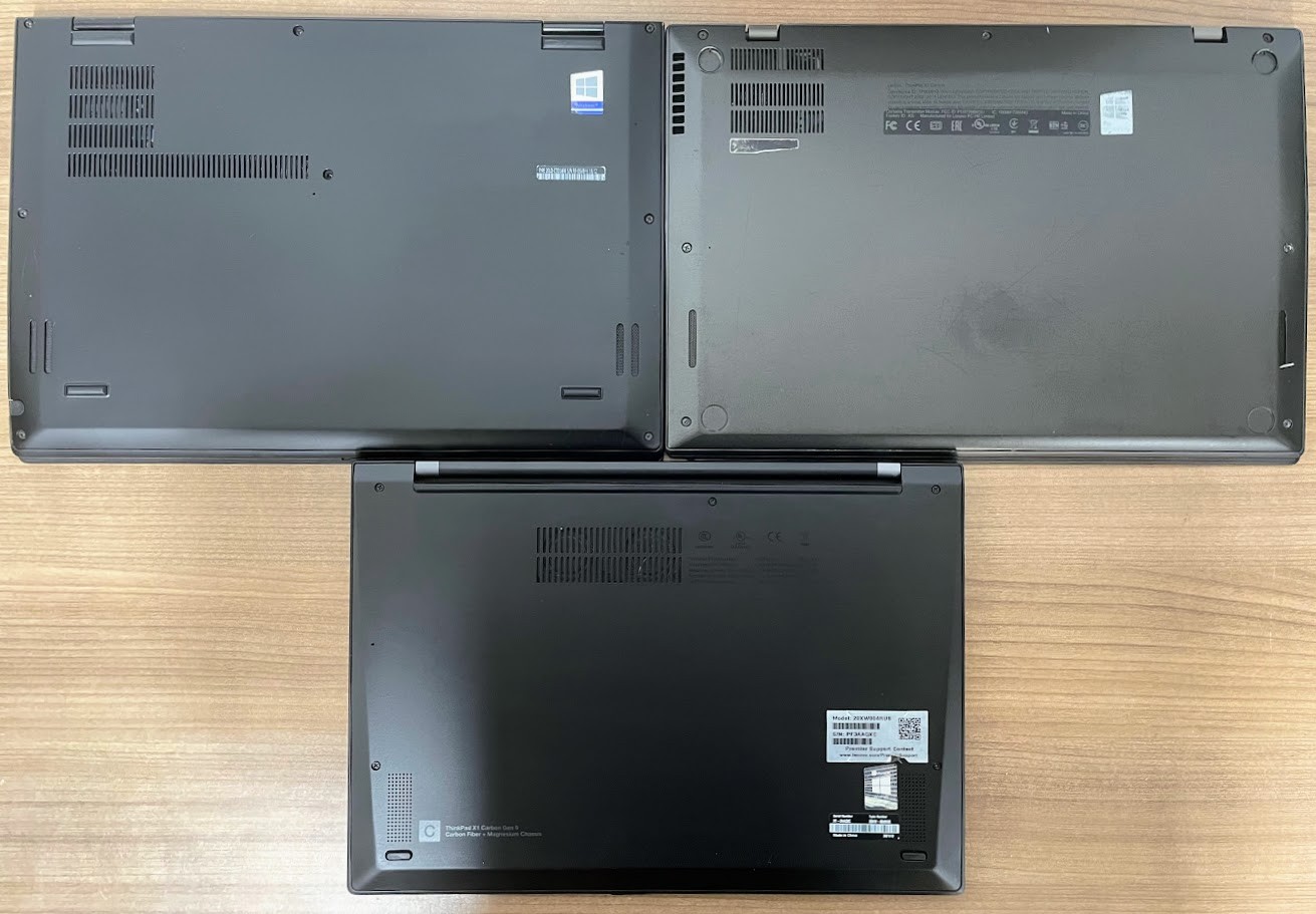 LOT 3 AS-IS MIX Lenovo ThinkPad X1 i7-5 / i5-8 / i7-11 NO RAM NO SSD PLEASE READ