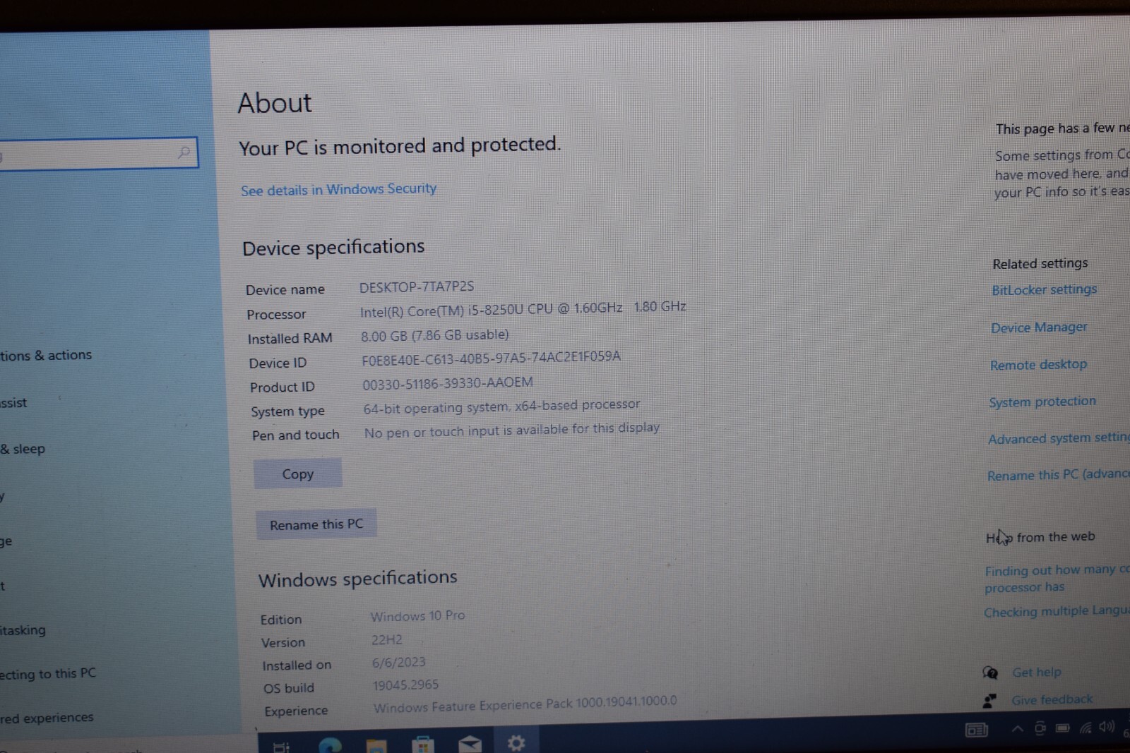 Dell Latitude 5590 Quad Core i5-8250U 1.6 GHz 8GB RAM 128GB SSD Windows 10 Pro