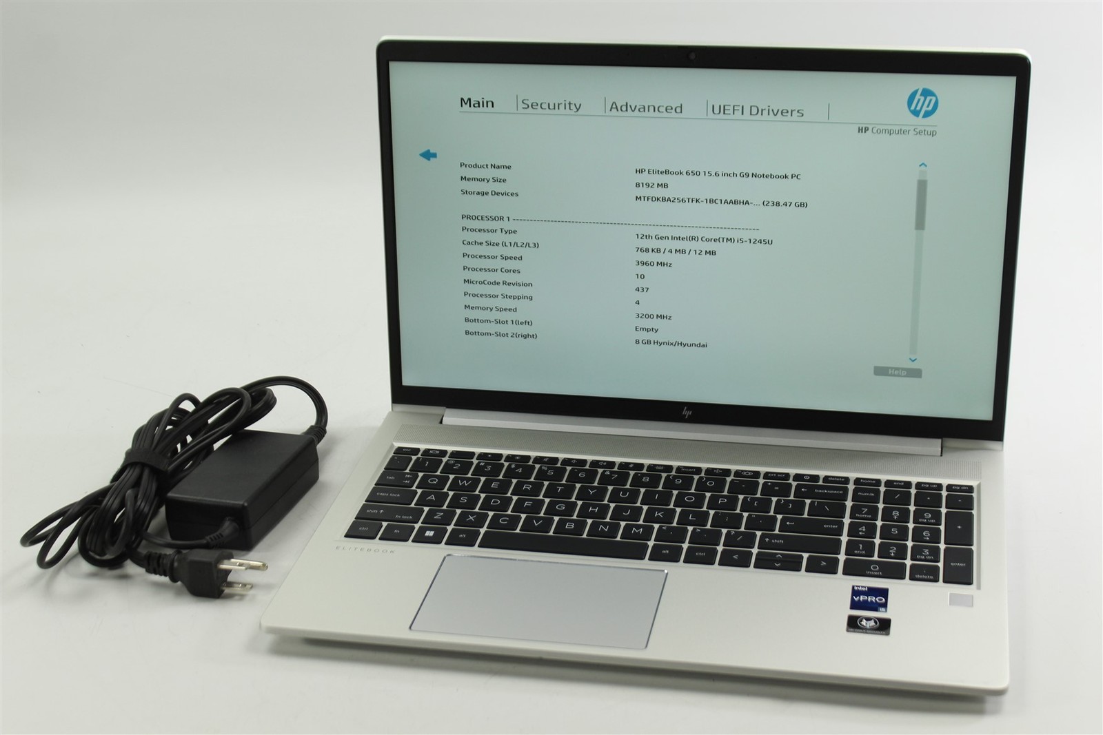 HP EliteBook 650 G9 15.6″ FHD i5-1245U 1.6GHz 256GB SSD 8GB RAM W11P
