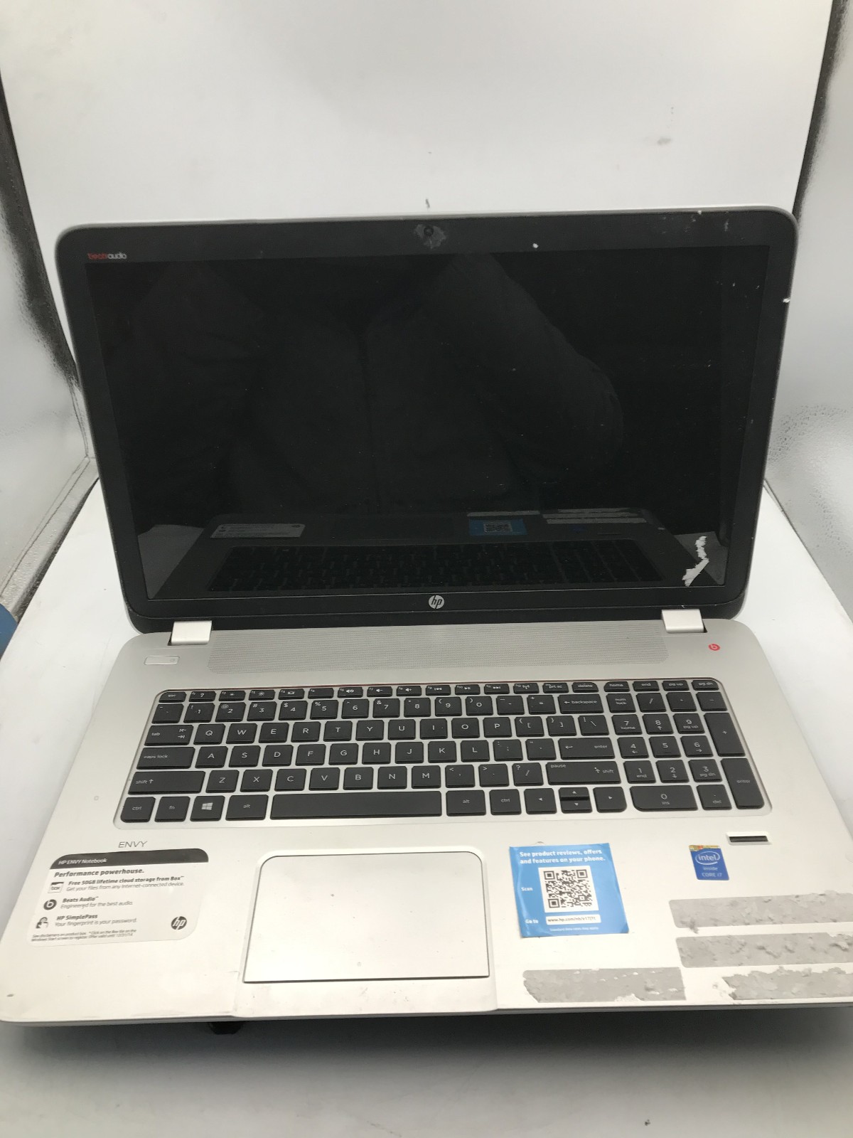 HP ENVY 17 J120US – FOR PARTS/BAD LCD – INTEL I7 4TH GEN – NO RAM -READ DESC- BB