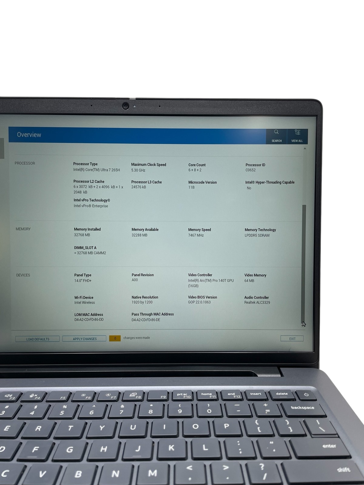 Dell Pro Max 14 – Ultra 7 265H – 32GB – 256GB – Grade C Low Battery Health