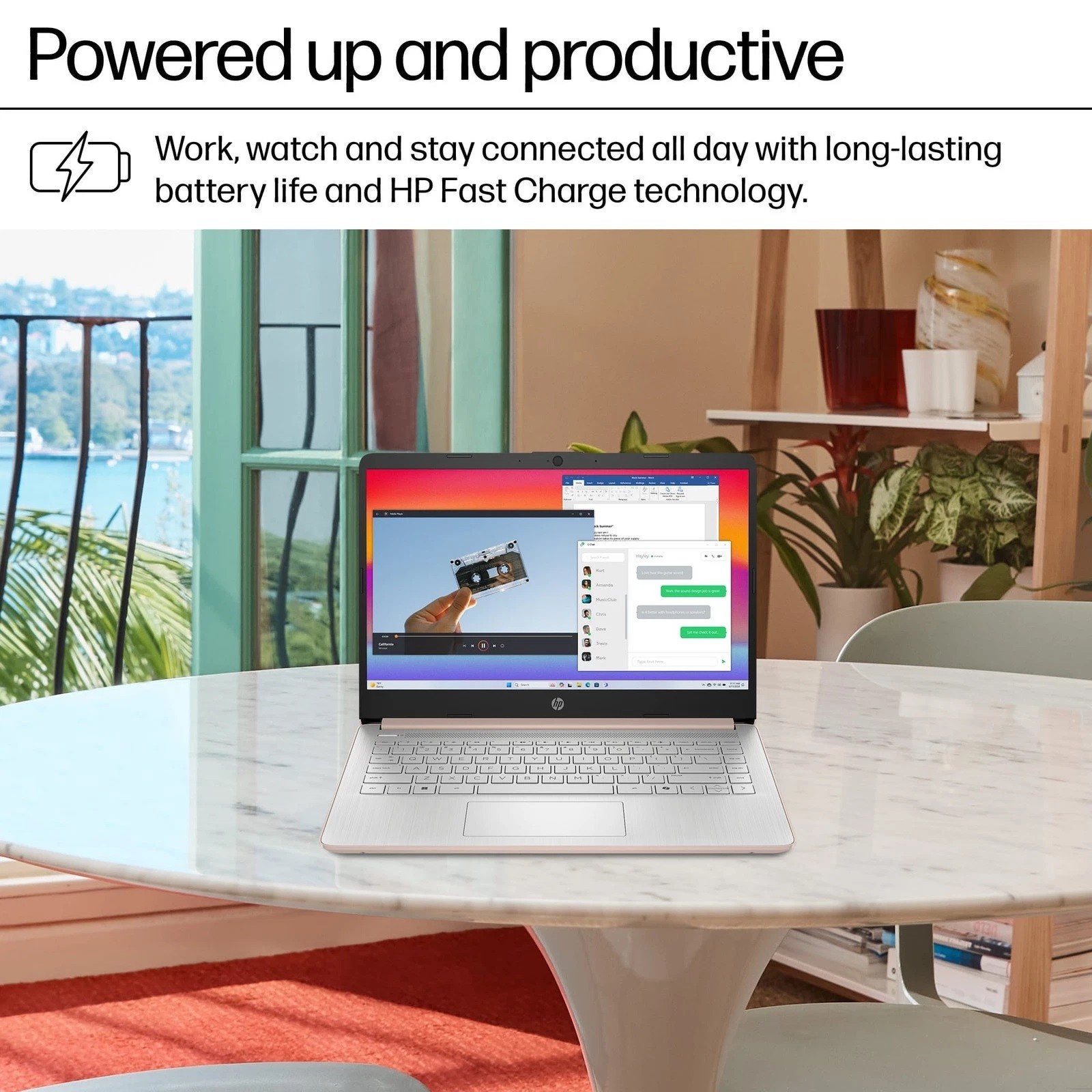 2025 HP 14″HD Laptop Win11Pro computer Intel-R-N150 16GB RAM 128GB UFS notebook