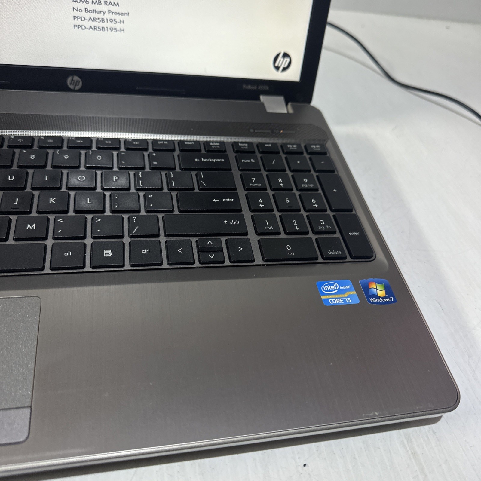 Hp Probook 4530s 15″ Laptop i5-2410m 4gb Ram No Drives No Battery Powers On