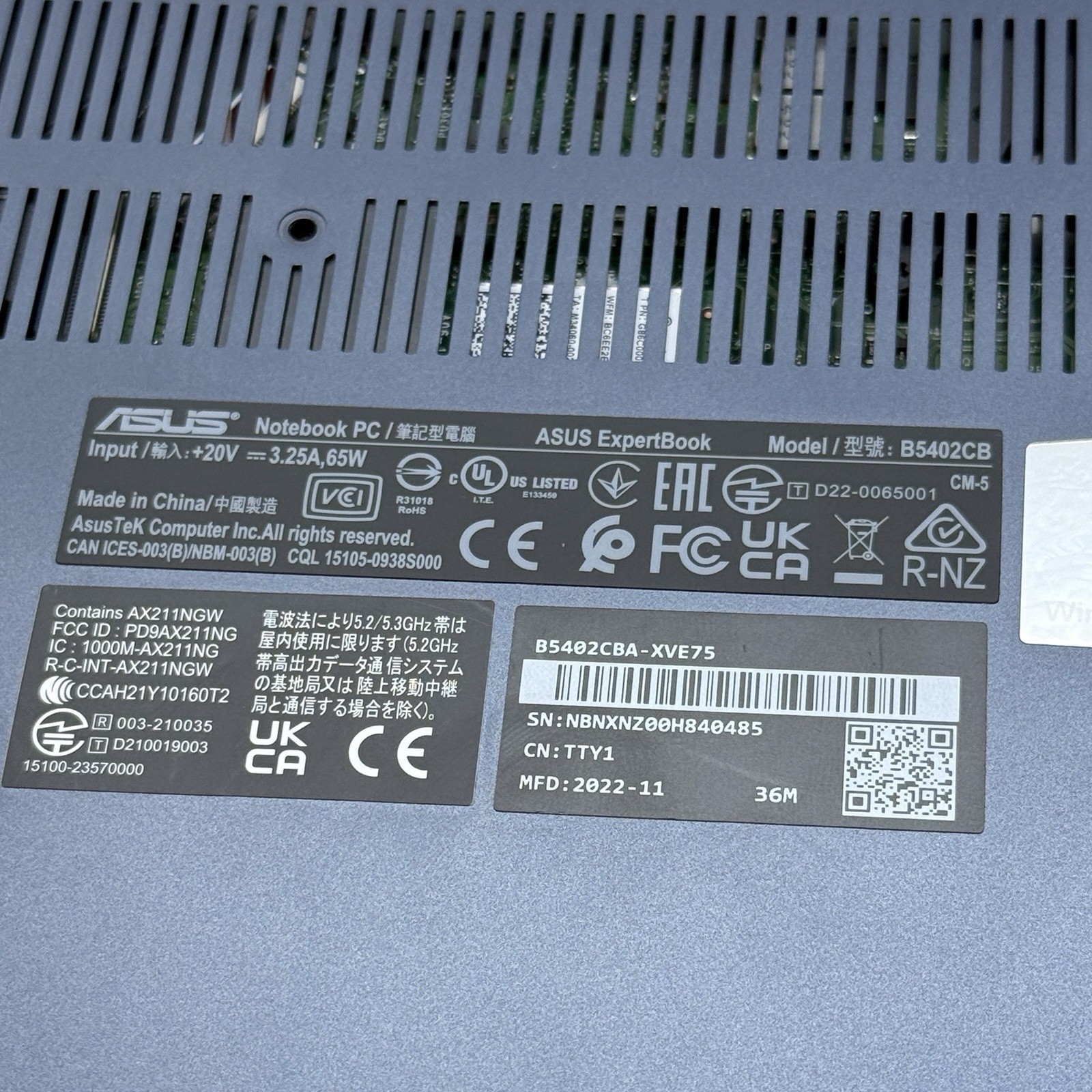 Asus ExpertBook B5 (B5402CBA-XVE75) 14″ Core i7 AS-IS ! READ!!! (L14)