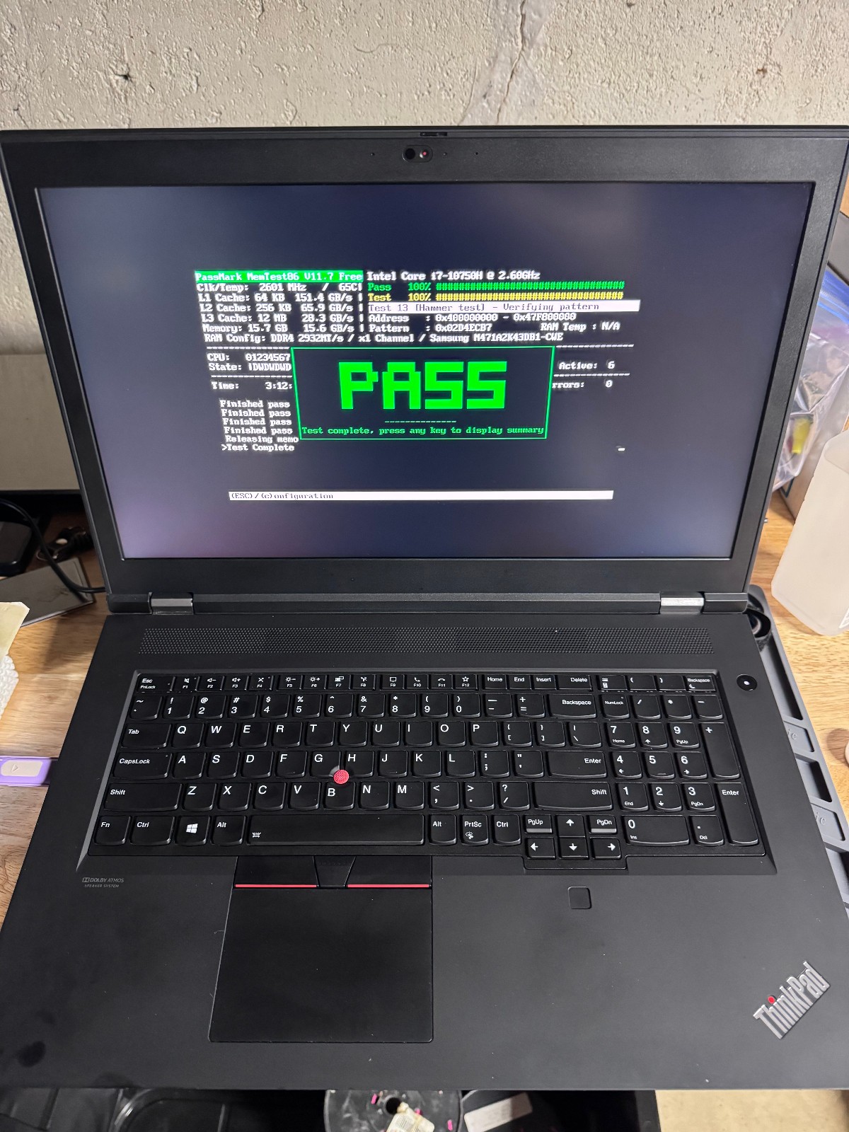 Lenovo ThinkPad P17 Gen 1 Laptop i7-10750H 2.6GHz 16GB 256GB SSD 17″ W11 T1000