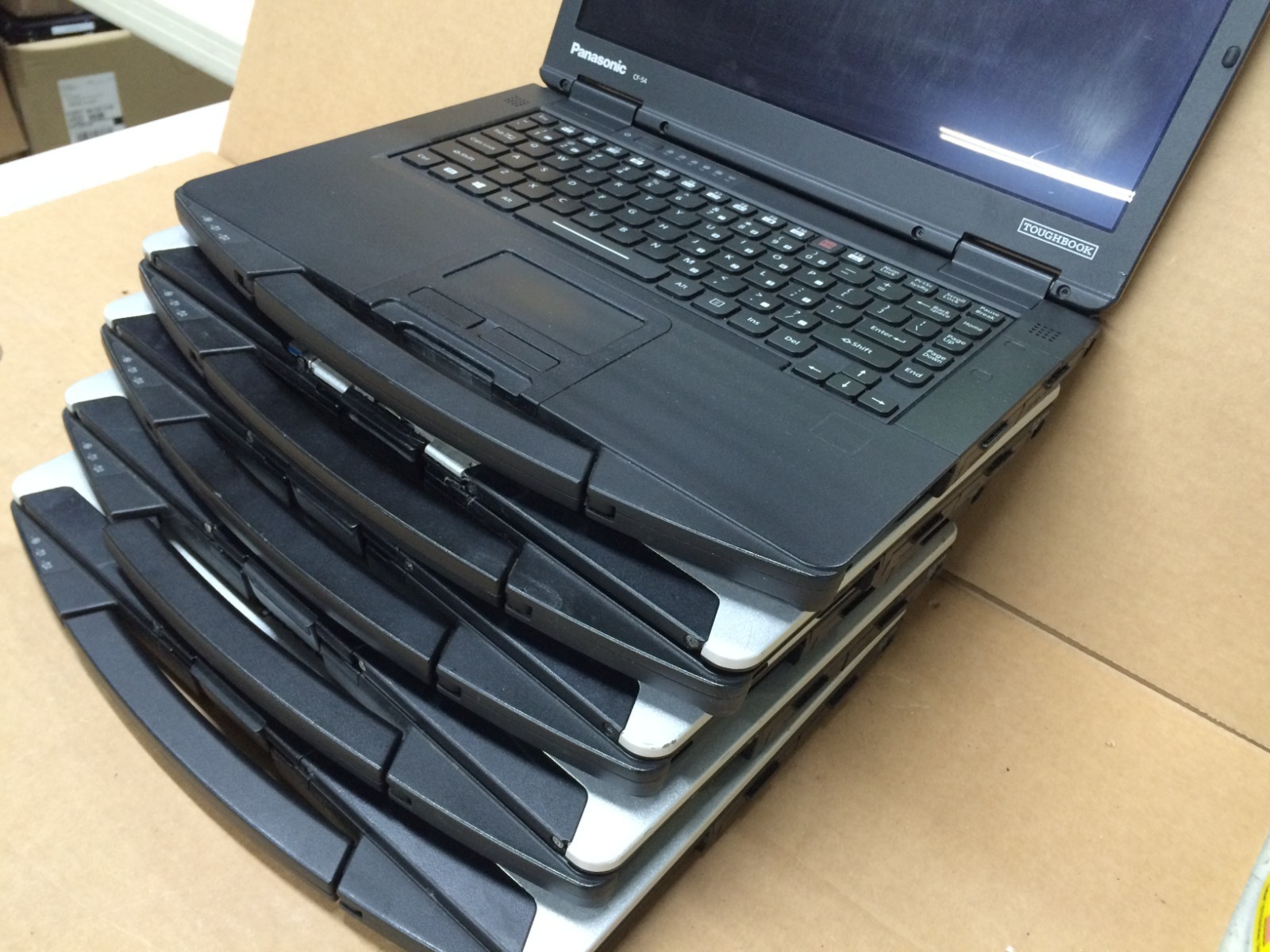 Lot of 5 Panasonic ToughBook CF-54 Laptops BIOS Locked No Hard Drives Parts Only