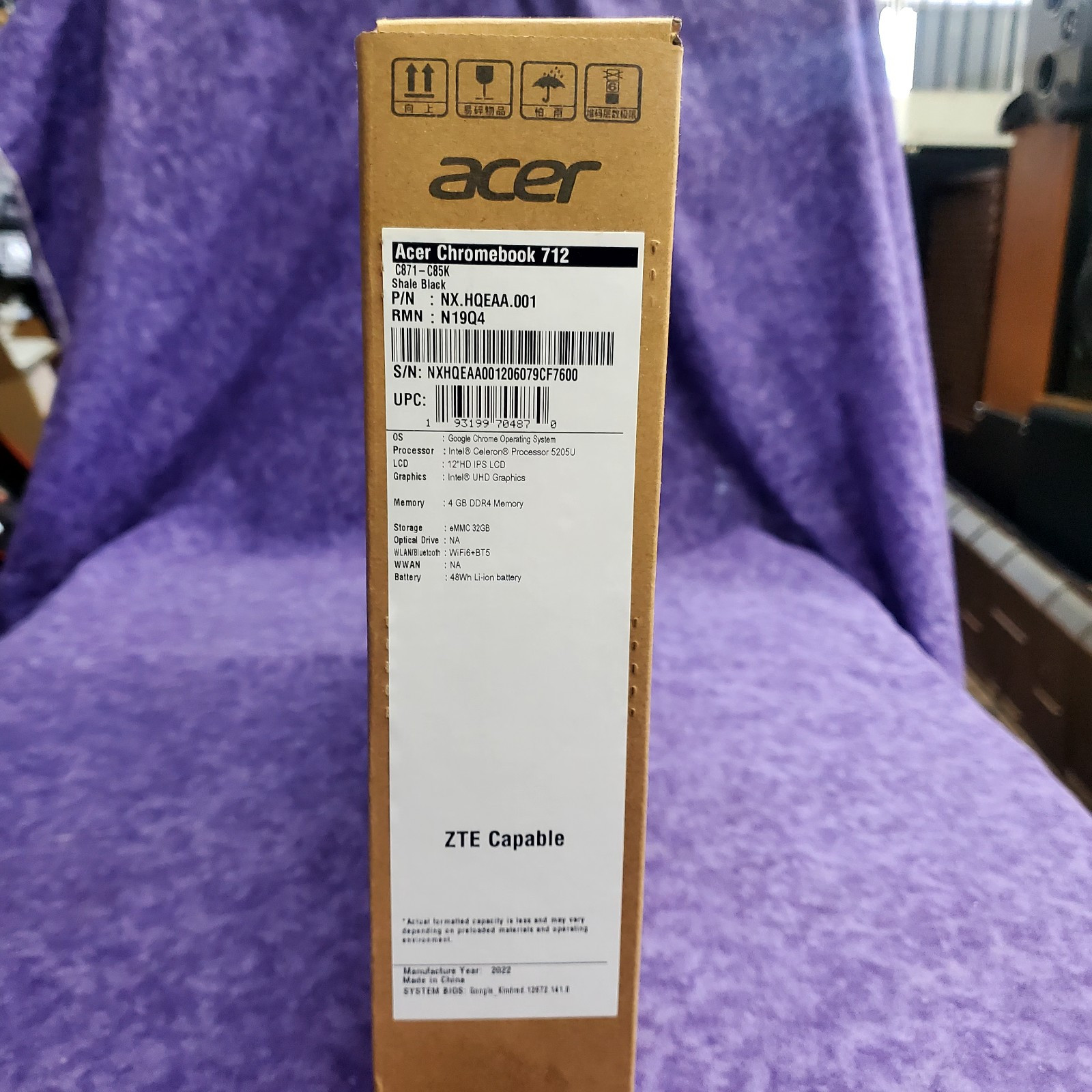 💥NEW SEALED BOX💥ACER CHROMEBOOK 712 C871-C85K 5205U 4GB 32GB NX.HQEAA.001