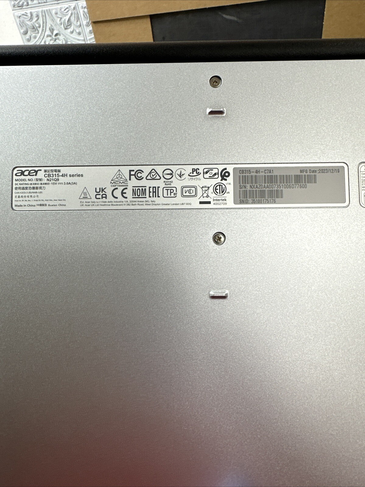 New Acer Chromebook 315 15.6 FHD Dual-Core N4500 4GB 64GB eMMC Chrome OS