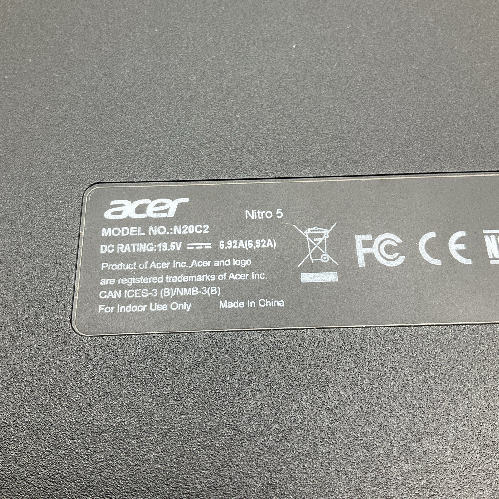 Acer Nitro 5 V Laptop Intel i5-10300H 8GB RAM 512GB SSD GeForce GTX1650 Ti