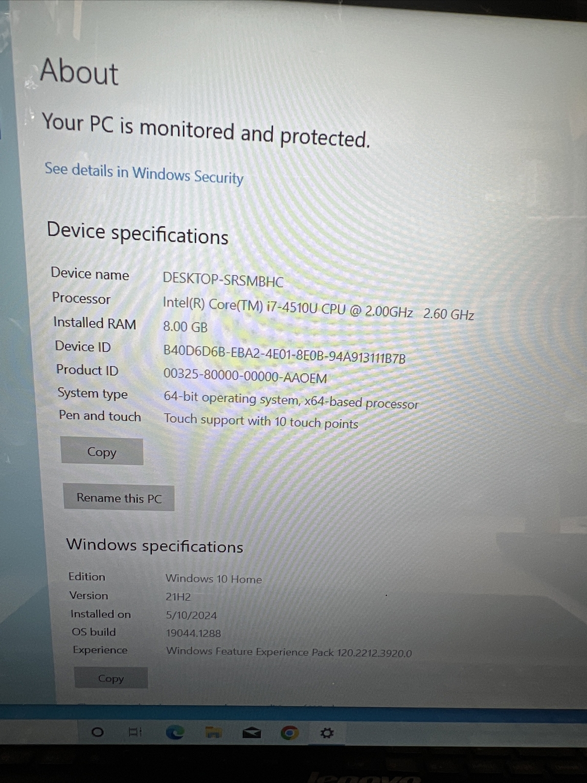 Lenovo Edge 15 80H1 TOUCH Intel Core i7-4510U 8GB 1TB HD NVIDIA 840M *FOR PART*