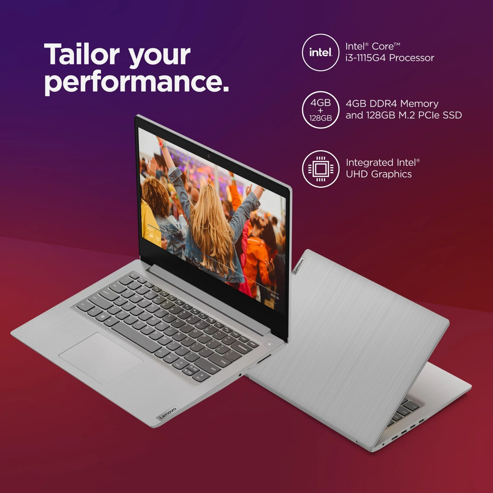 New Lenovo IdeaPad 3 14ITL05 Laptop 128GB i3-1115G4 3GHz 4GB Win 11 Home S Mode