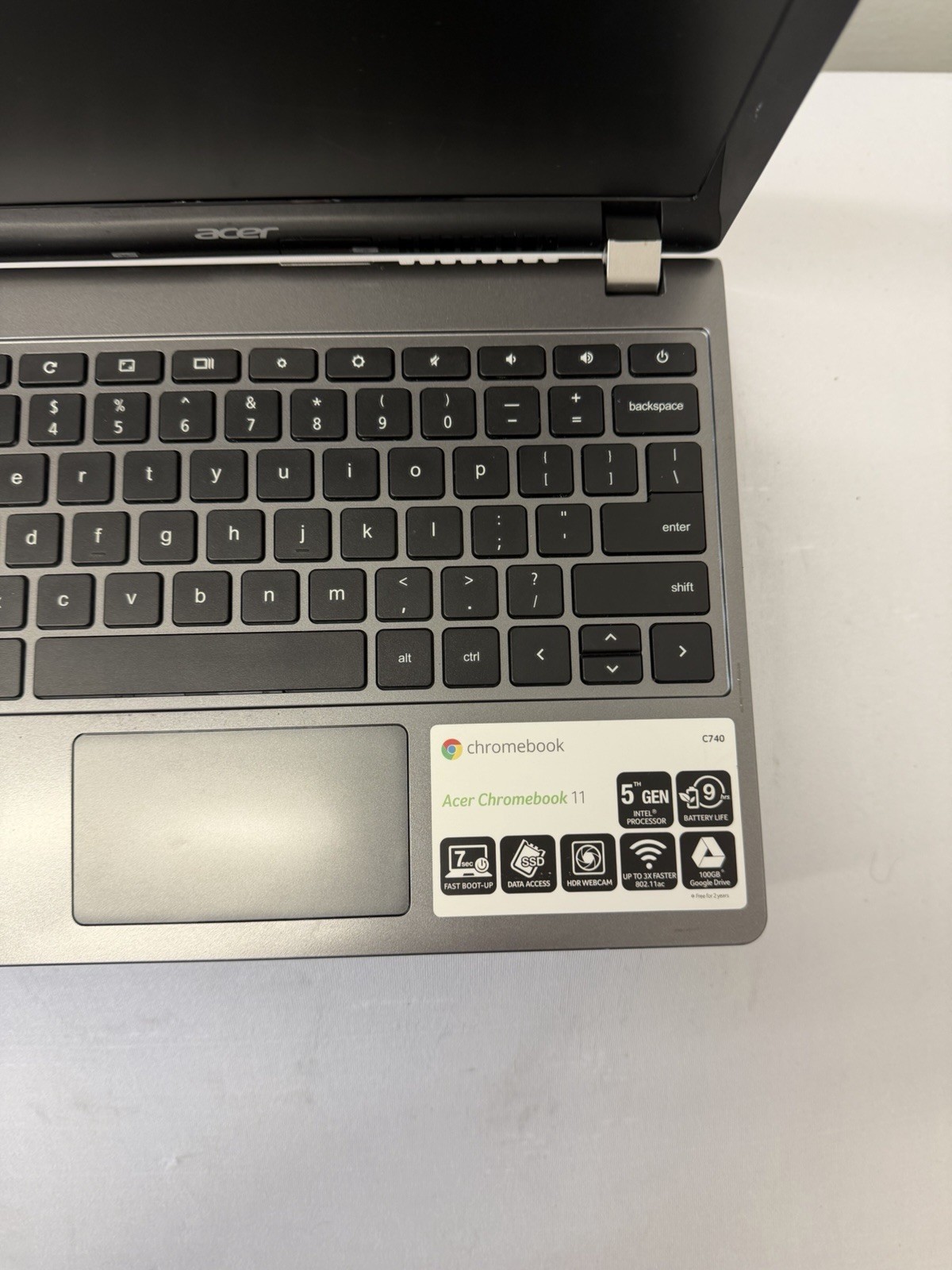 Acer Chromebook C740-C4PE Laptop – Good Screen – Intel Celeron 3205U – Read Des