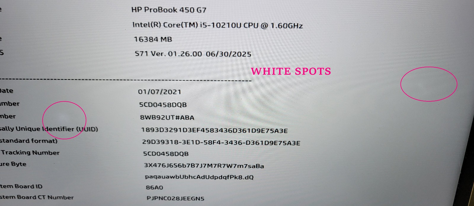 (Lot of 10)HP ProBook 450 G7 i5-10210U 1.60GHz 16GB No OS/SSD **BIOS LOCKED**
