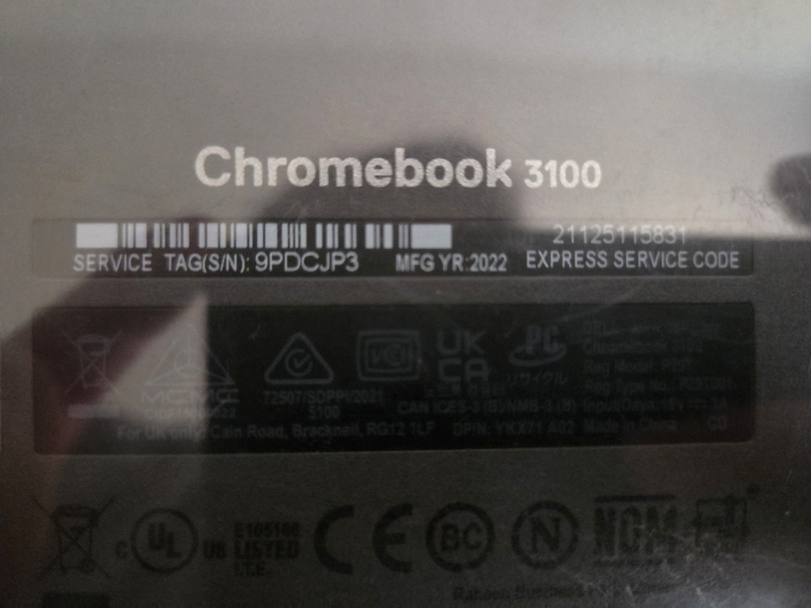 Dell Chromebook 11 3100 11.6″ (32GB eMMC Intel Celeron N4020 1.1GHz 4GB) Laptop