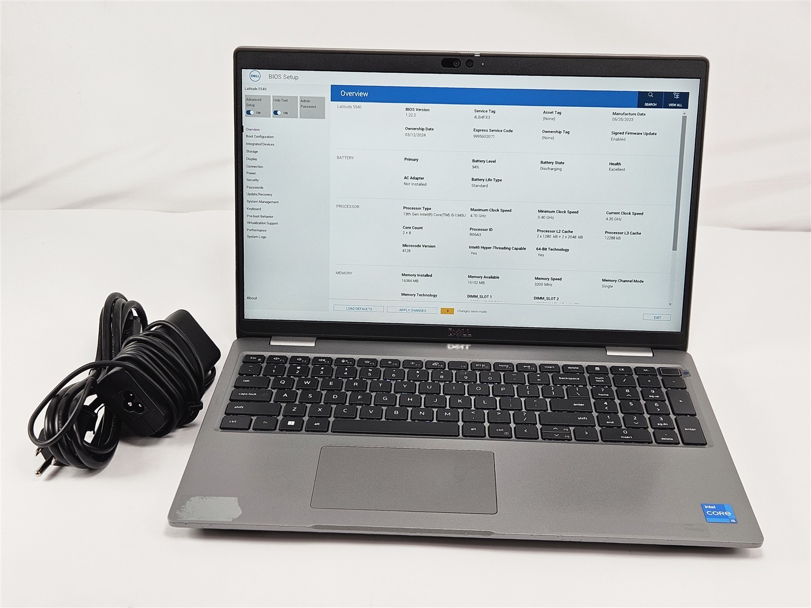Dell Latitude 5540 i5-1345U 1.6GHz 256GB SSD 16GB 15.6″ Fingerprint Reader