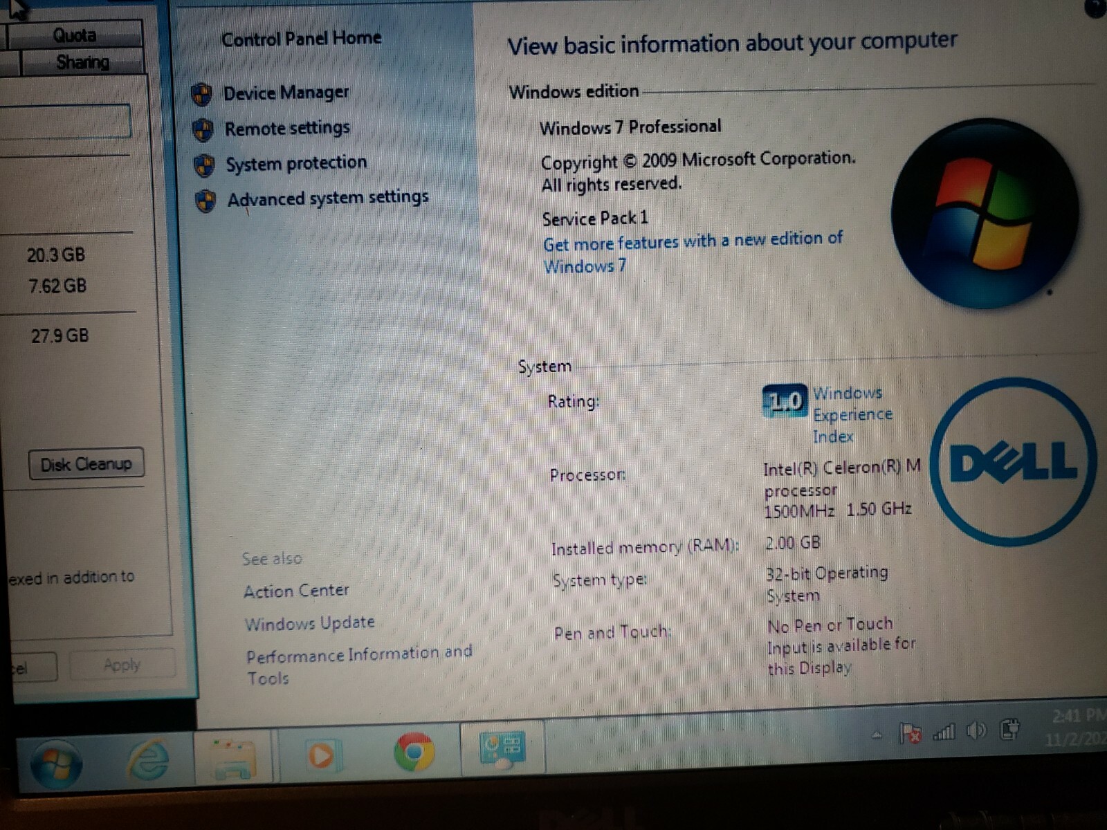 Dell Inspiron 600M 14 in 1.5GHz Intel C, 2 GB RAM, 30GB HD With AC cord