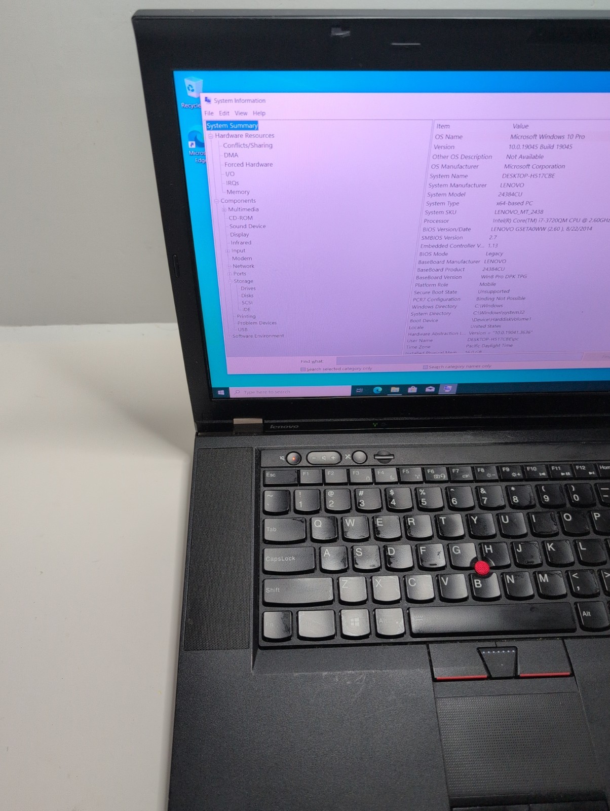 Lenovo Thinkpad W530 i7-3720QM 2.7GHz 16GB RAM 256GB SSD WIN10 Read