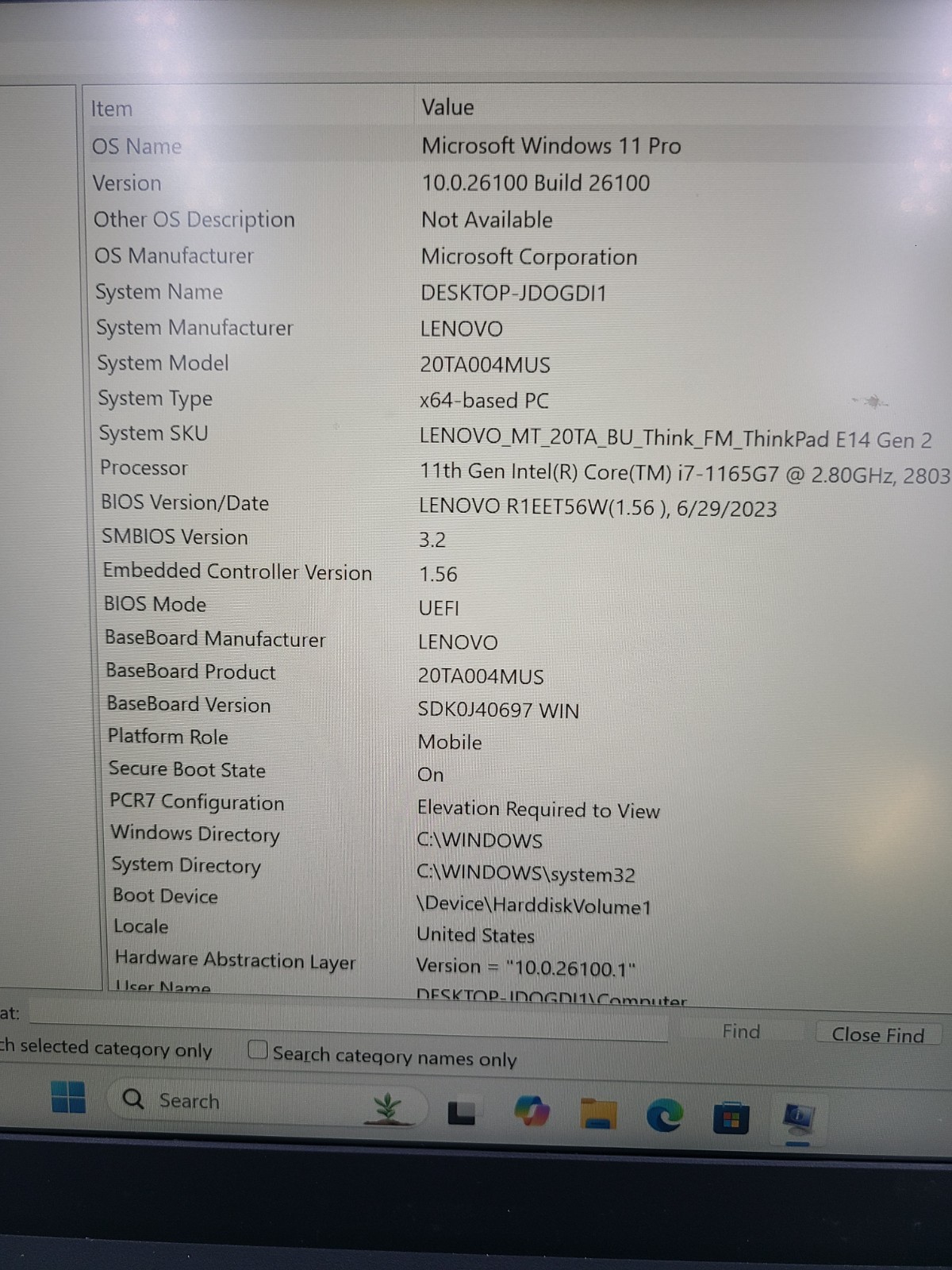 Lenovo ThinkPad E14 Gen 2 i7-1165G7 2.80GHz 16GB Ram 512GB SSD Win 11 Pro TOUCH