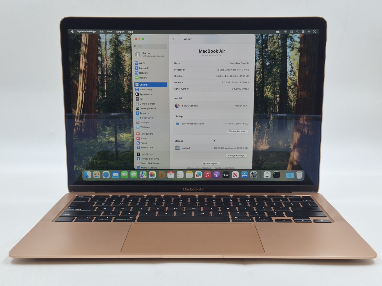 Apple MacBook Air A2179 13″ i5-1030NG7 1.10GHz 8GB RAM 512GB SSD macOS