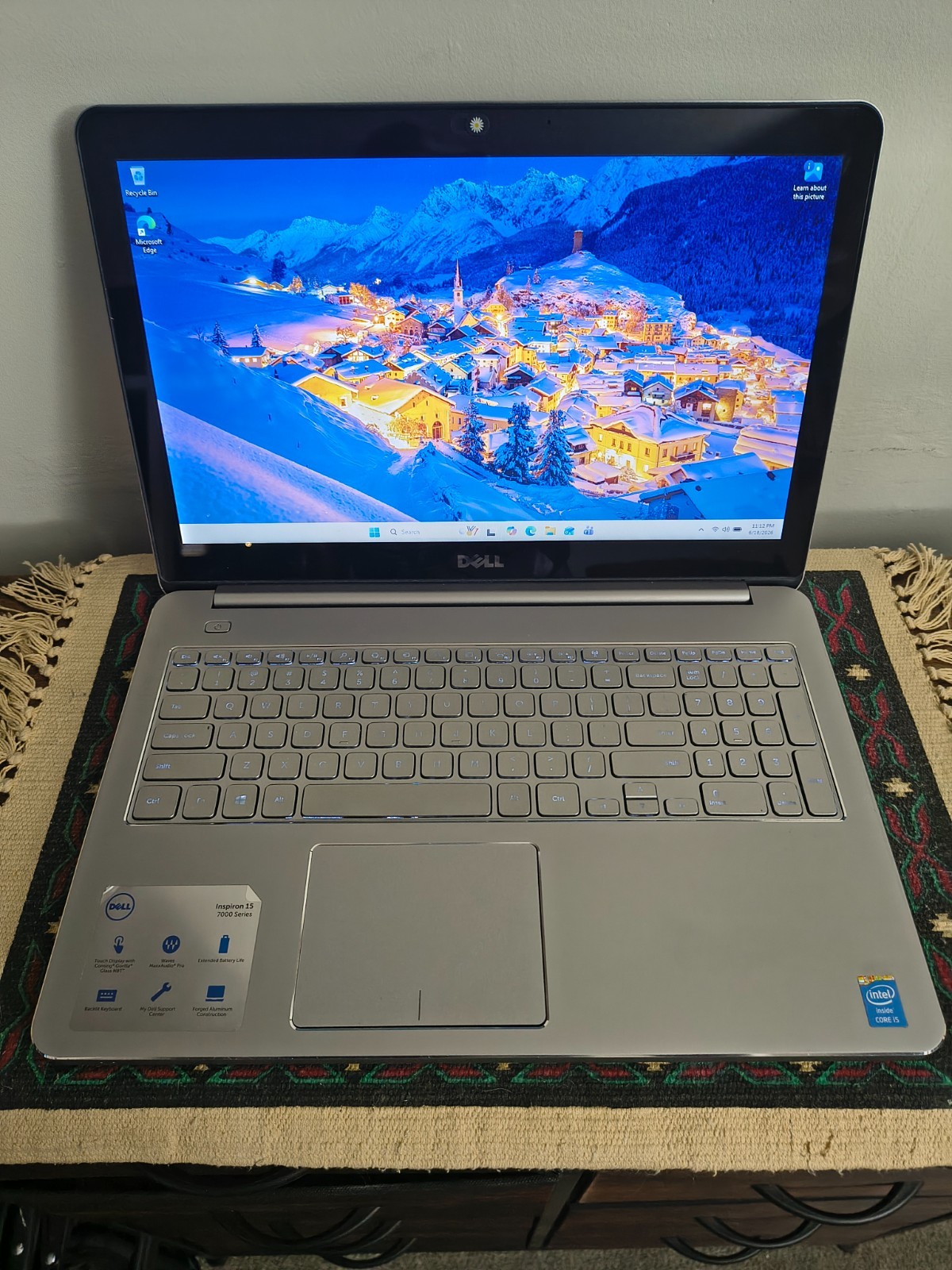 Dell Inspiron 15 7537 Touch Core i5-4200U@1.6GHz 12GB 256GB SSD BkLit KB Win11Hm