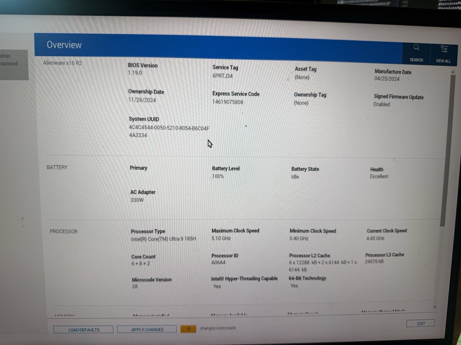 Alienware x16 R2 Gaming Laptop – Intel Ultra 9, 32GB, 2TB, RTX 4070 (PD7016131)