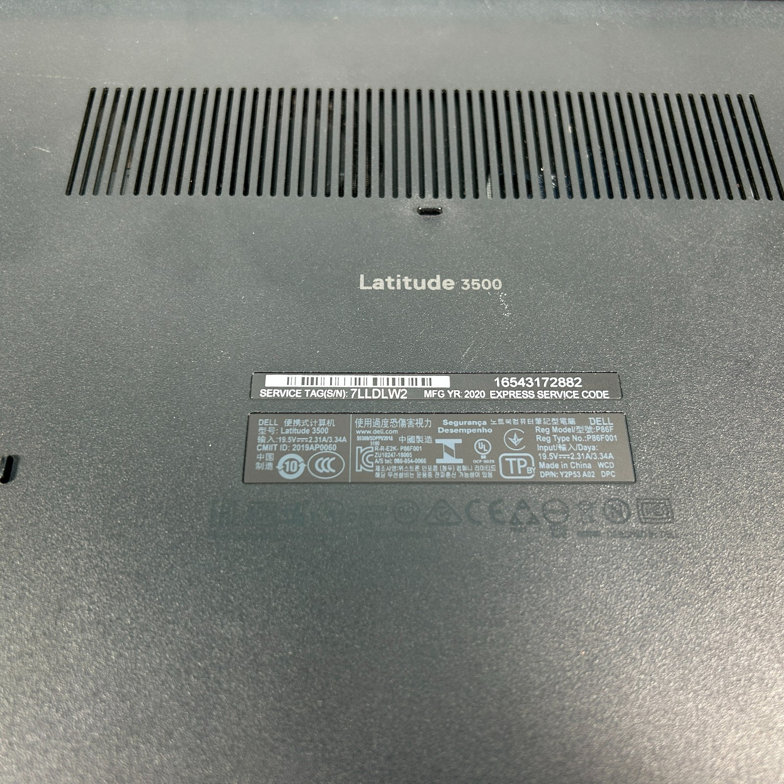 Dell Latitude 3500 Intel Core i5-8265U 1.60GHz 16GB RAM 128GB SSD No OS Lot of 3