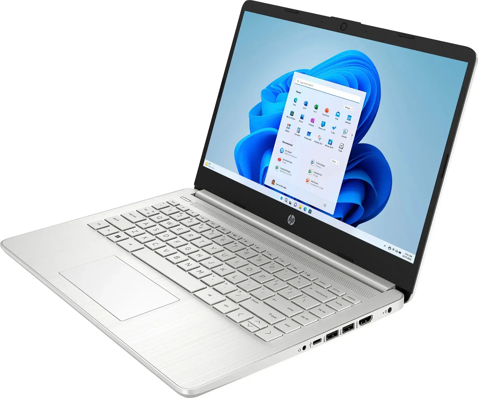 New HP Laptop 14″ HD Intel Celeron N4120 4GB 128GB eMMC Cam Office 365 Silver