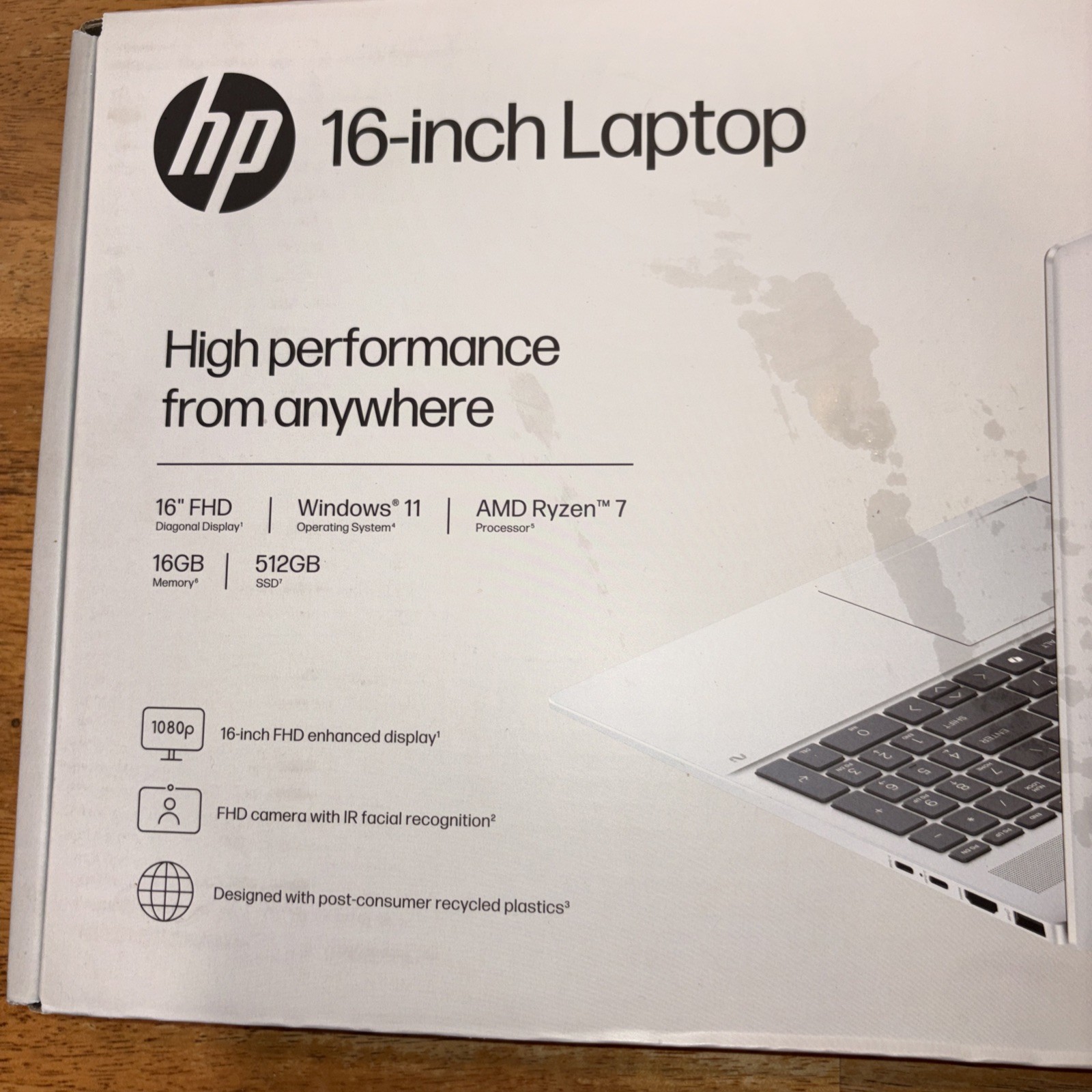 HP OmniBook 5 16 inch 2K Laptop Next Gen AI PC AMD Ryzen AI 7 350 16GB RAM 512GB