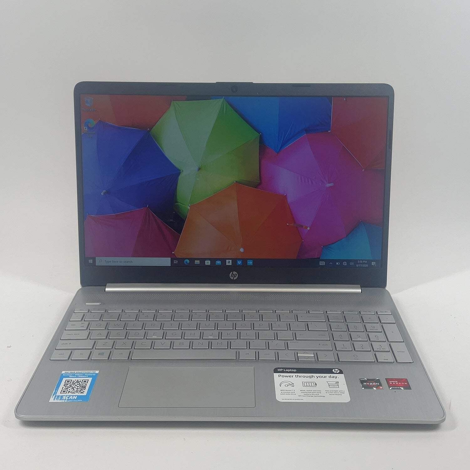 HP Laptop 15-EF1XXX 15.6″ Ryzen 3 3250U 2.6GHz 4GB RAM 256GB SSD
