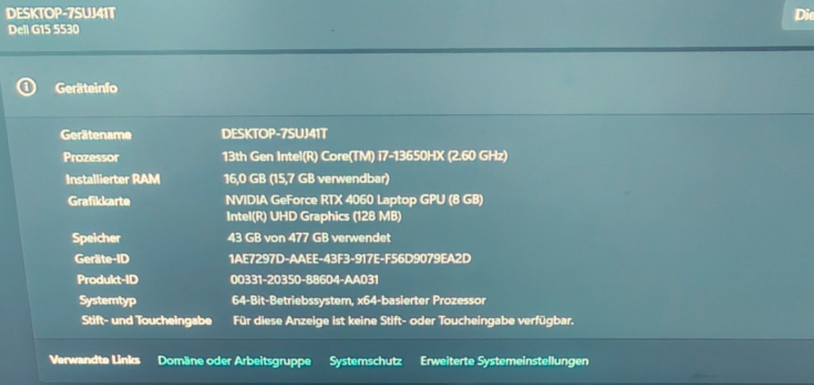 Dell G15 Gaming Laptop | 15.6″ | Intel i7 13th Gen | 16GB DDR5 | 512GB | RTX 4060