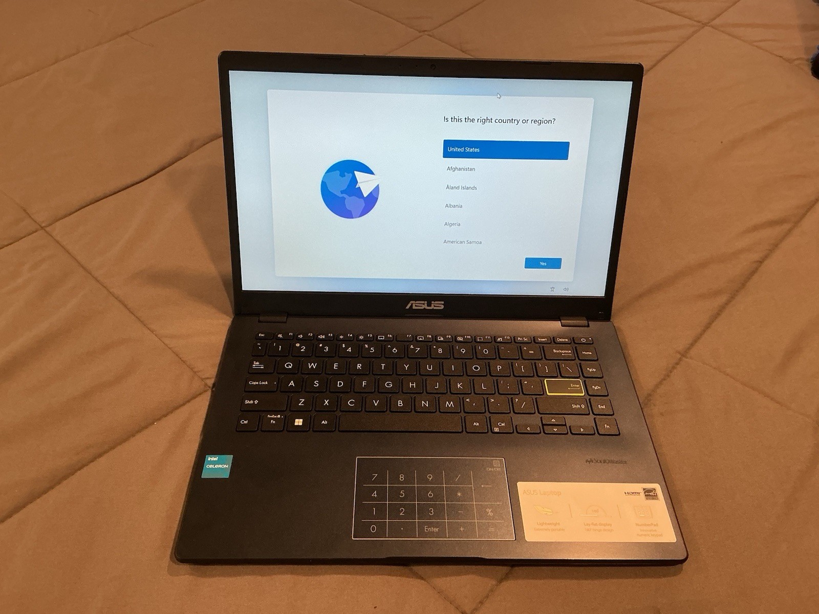 Asus Notebook PC Model E410K Used With Charging Cable And Case