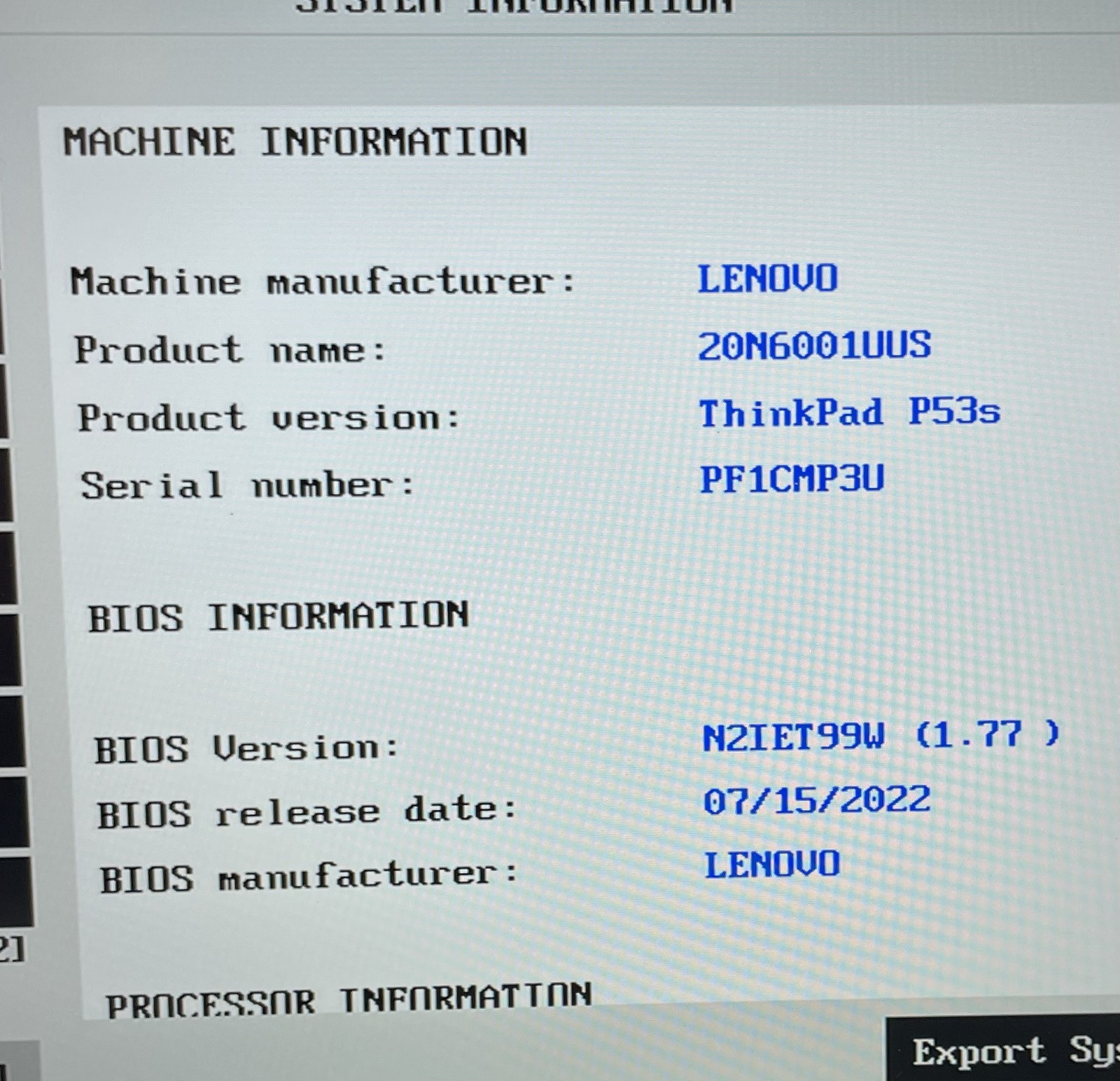 Lenovo ThinkPad P53s 15″ – i7 1.8GHz – 16GB RAM – 512GB SSD – Grade D