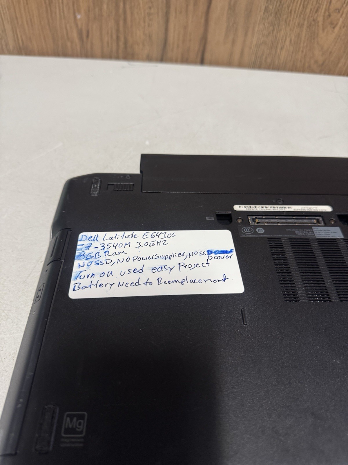 Dell Latitude E6430s i7-3540M 3.0GHz 8GB RAM No SSD No Charger Parts/Repair