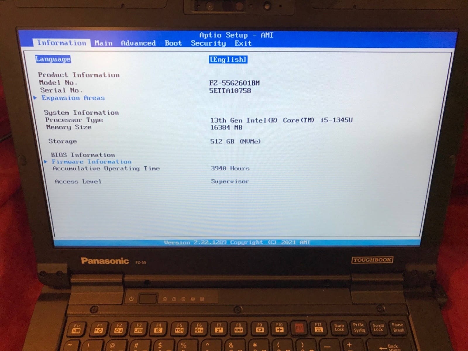 Panasonic Toughbook FZ-55 MK3 i5-1345U 32GB/512GB/dGPS/4G LTE/Touchscreen