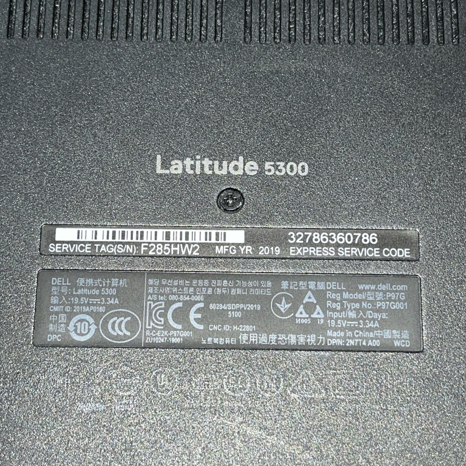 DELL LATITUDE 5300 INTEL CORE I5-8365U 1.60GHZ 4GB RAM NO HD