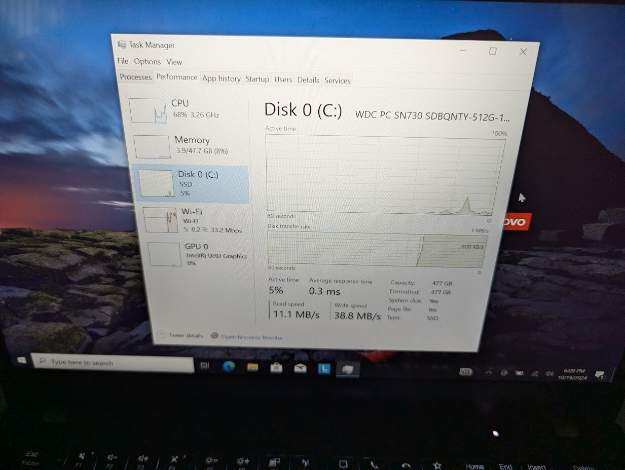 Lenovo T14 G1 i7-10610U 48GB RAM/500 GB SSD – Win 10 Pro TOUCHSCREEN