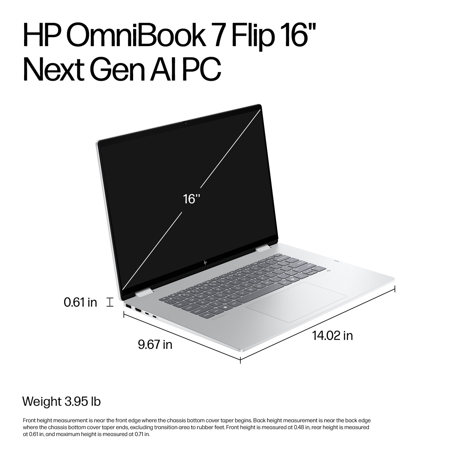 HP Laptop OmniBook 7 Flip 16″ 3K OLED Touch 2-in-1 AI 120Hz Ultra 7 Copilot+ PC