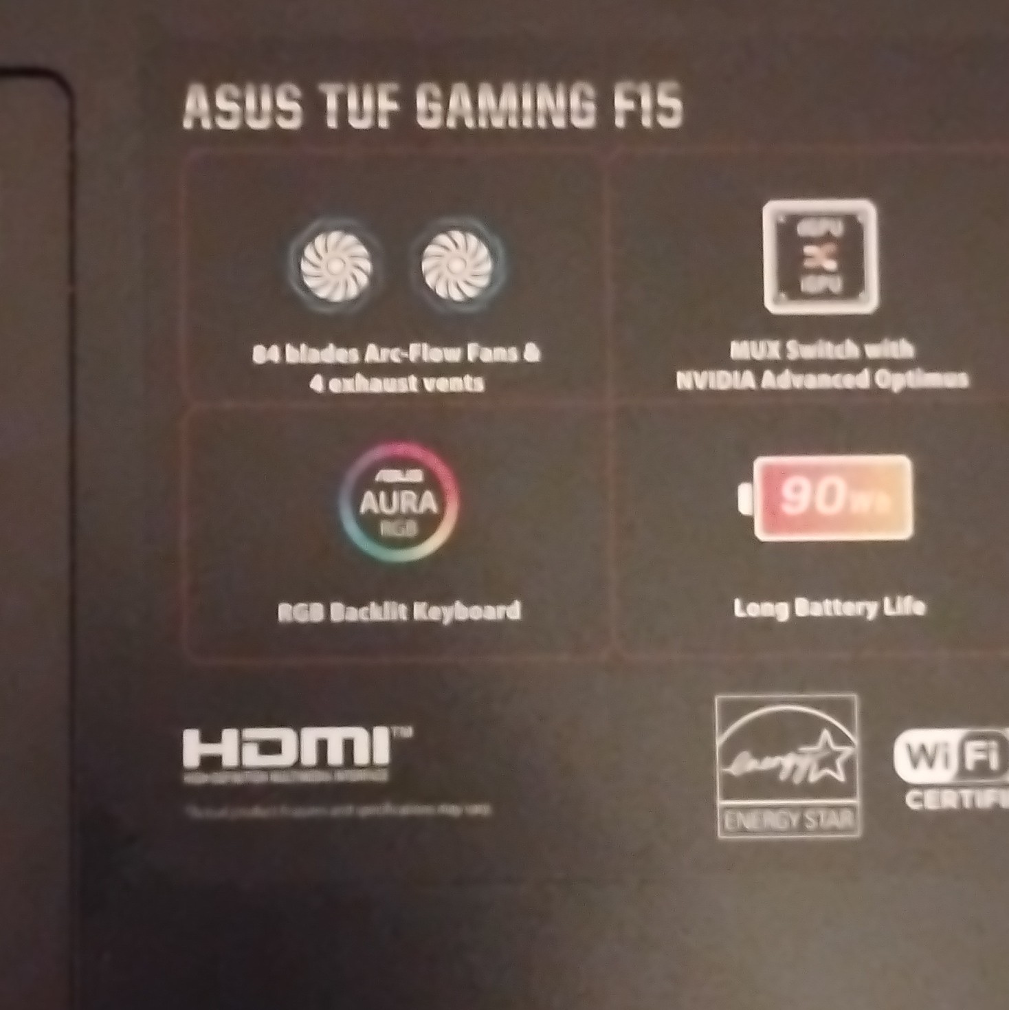 Asus TUF 15 Gaming Laptop FHD 144Hz Intel i7 13th Gen NVIDIA RTX 4070 1TB 16GB