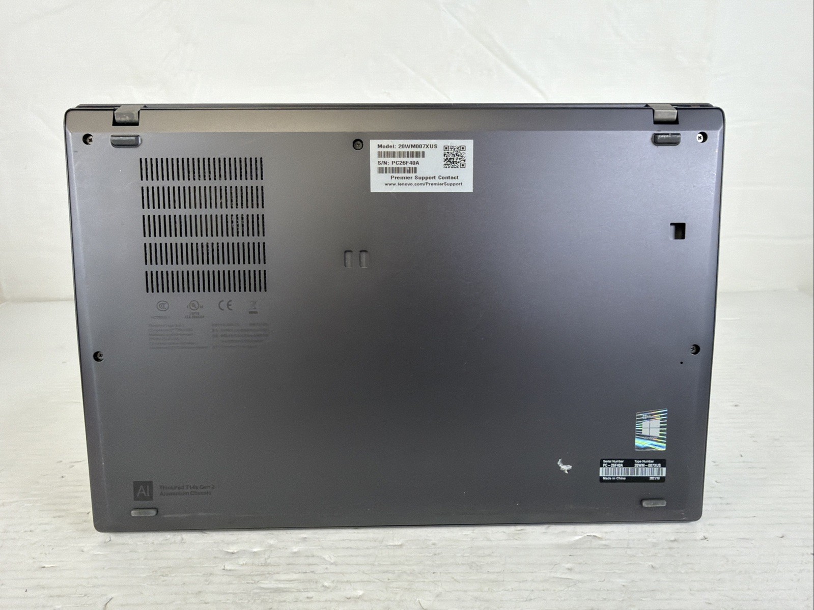 Lenovo ThinkPad T14s Gen 2 Laptop i7-1185G7 16GB 14 FHD 256GB NVMe Win 11 Pro