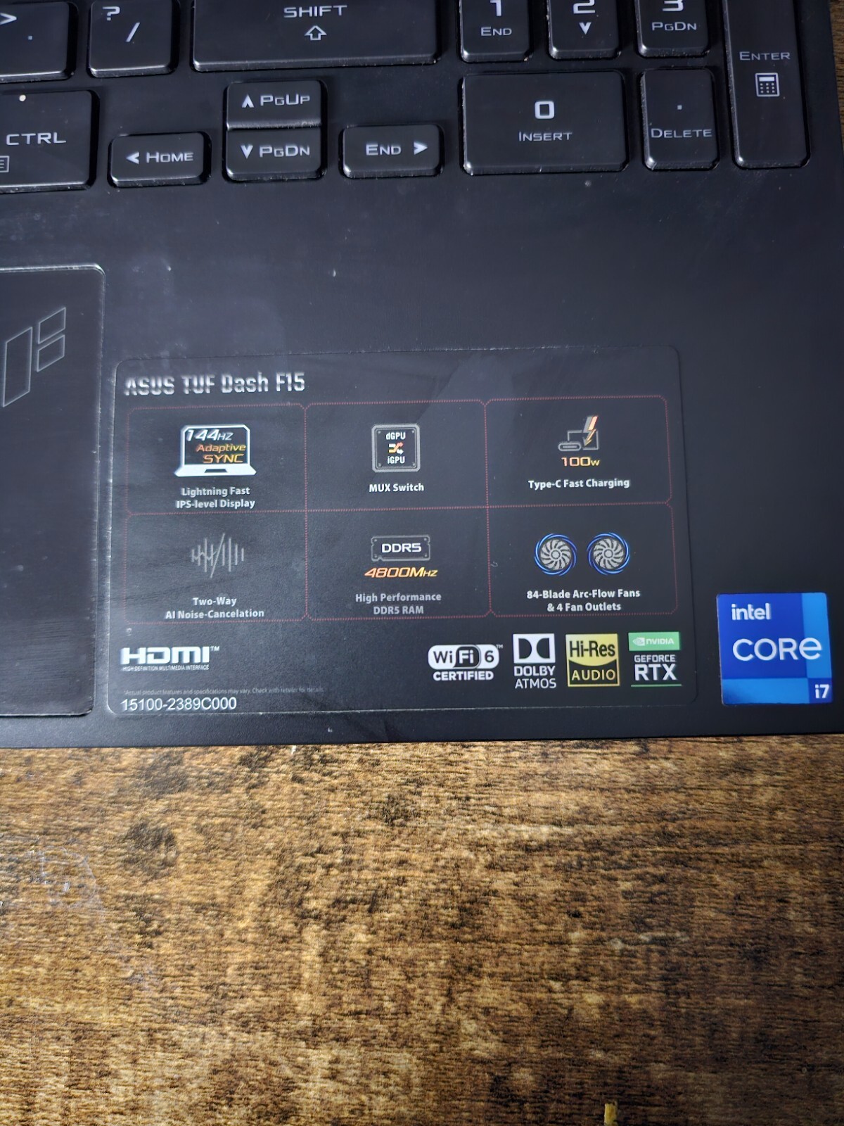 ASUS TUF Dash F15 2022 15.6″ (512GB SSD, Intel Core i7 12th Gen., 4.70 GHz,…
