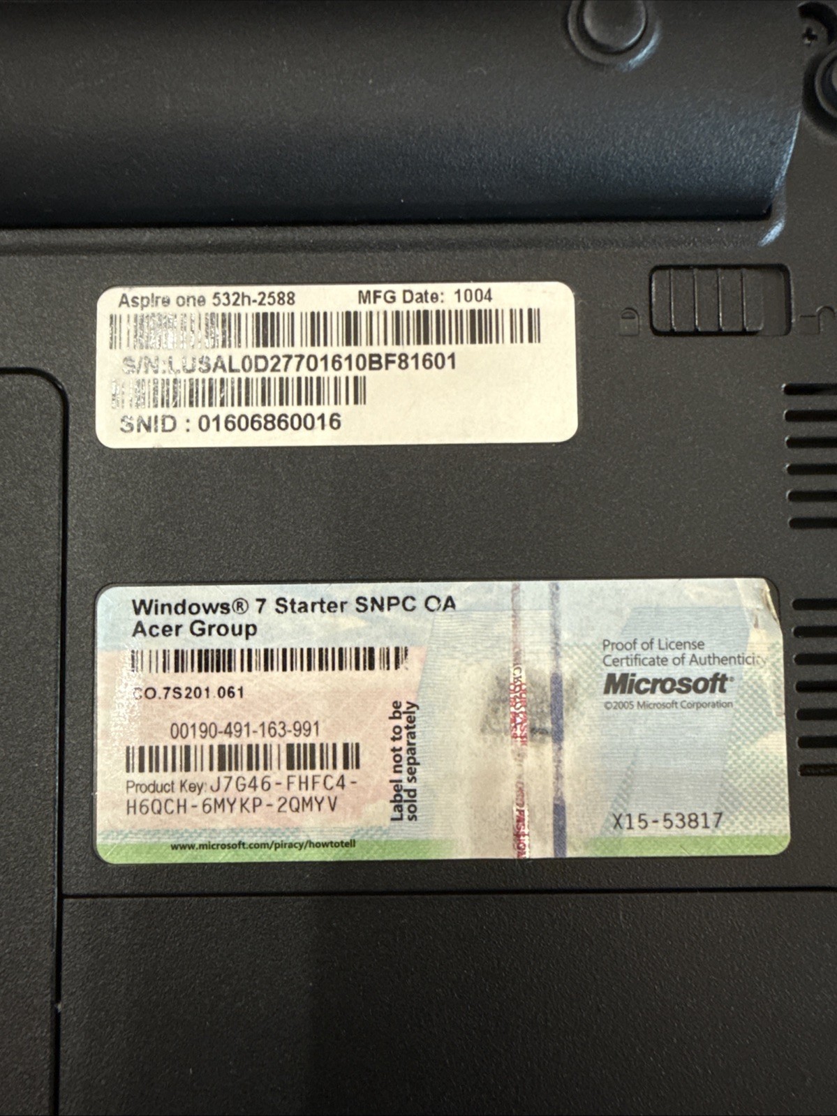 Acer Aspire One Mini Laptop With Case