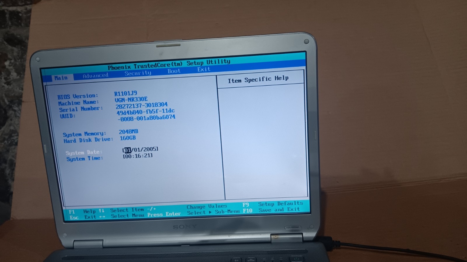 Vintage Sony Vaio VGN-NR330E Laptop Dual Core @ 1.73 GHz 15.4″ LCD DVD PCG-7113L