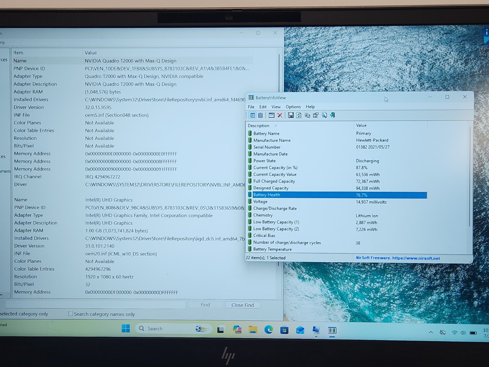 HP ZBook Fury 15 G7 15.6″ i7-10850H 2.7GHz 8GB RAM 512GB SSD W11P Quadro T2000
