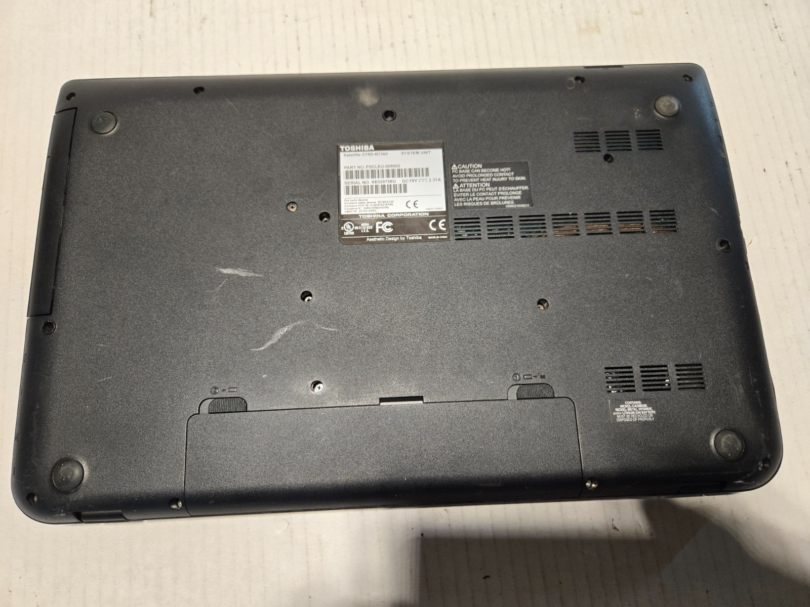 Toshiba Satellite C75D 17.3″ Laptop AMD A8-6410 6GB 750GB Win-10 DVD-RW Web-Cam